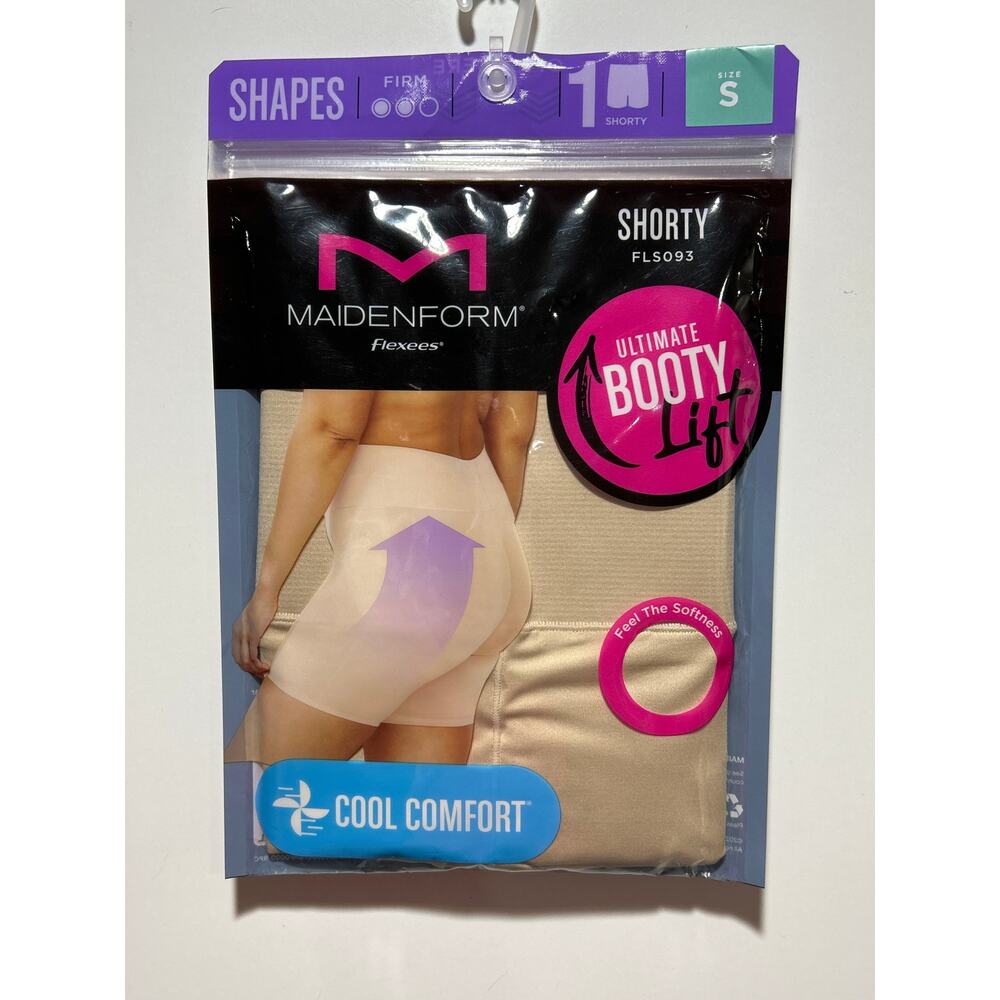 Maidenform Women Shapewear Booty Lift Firm Shaping Shorts FLS093 Small Beige